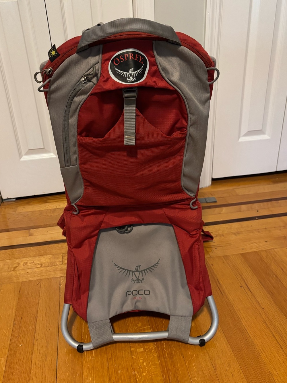 OSPREY Poco Plus Child Carrier Pack - Red and Gray